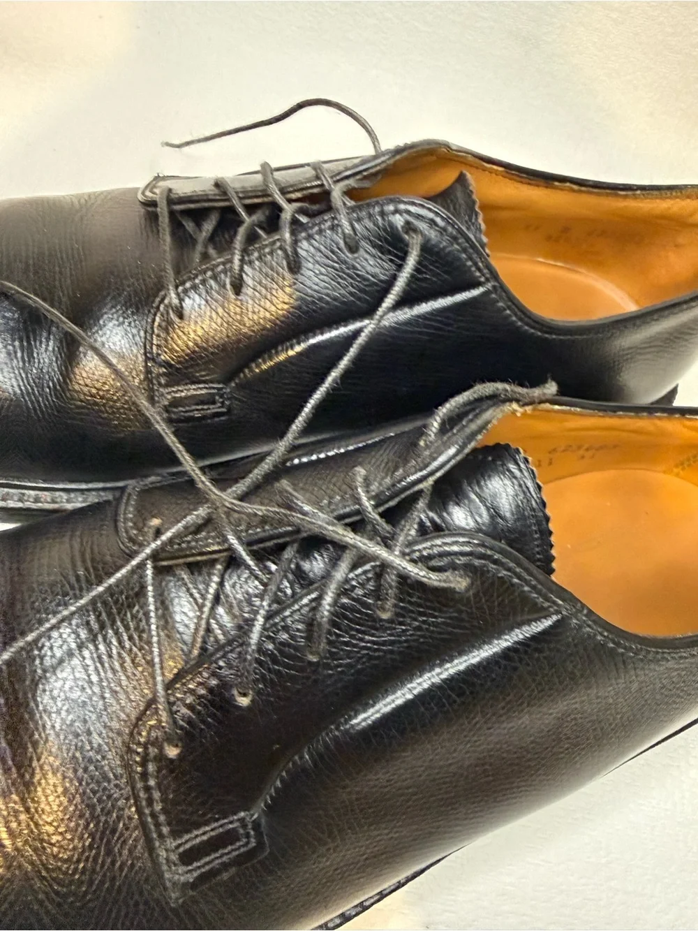 Vintage Florsheim Imperial 92611 Men’s 11D Black Pebble Leather Shoes